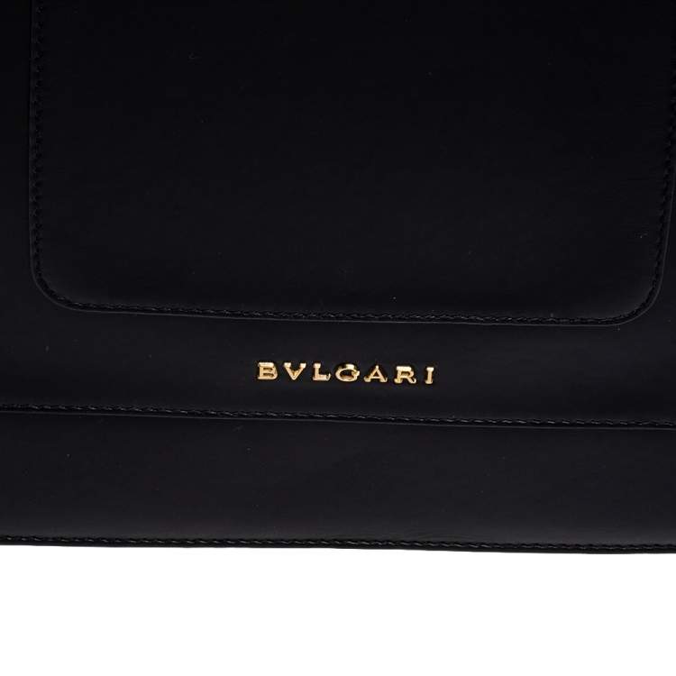 Pre Owned Bvlgari Two Tone Leather Large Serpenti Forever Shoulder Bag