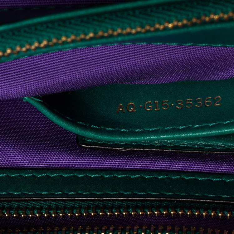 Pre Owned Bvlgari Green Leather Medium Serpenti Forever Shoulder Bag