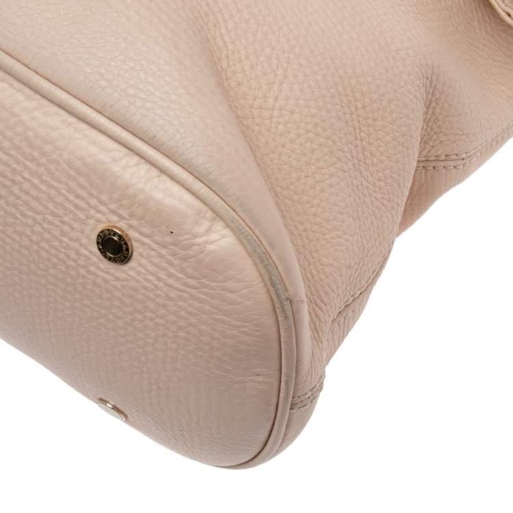 Pre Owned Bvlgari Beige Leather Leoni Shoulder Bag