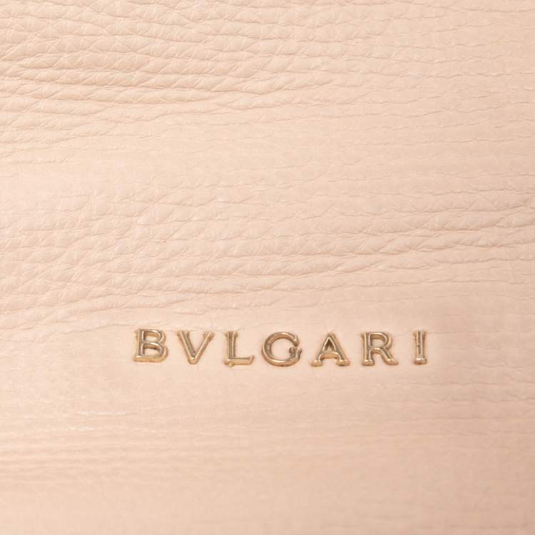 Pre Owned Bvlgari Beige Leather Leoni Shoulder Bag