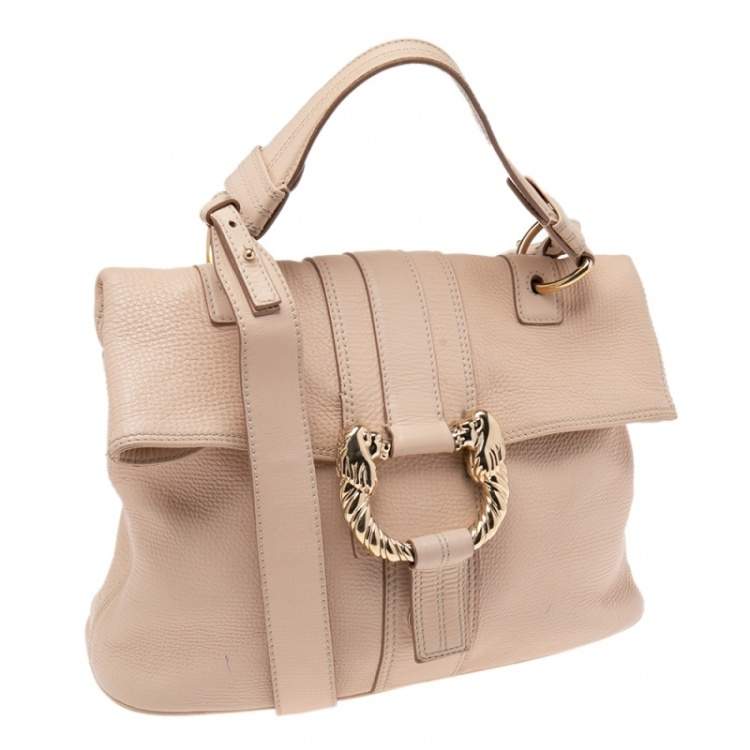 Pre Owned Bvlgari Beige Leather Leoni Shoulder Bag