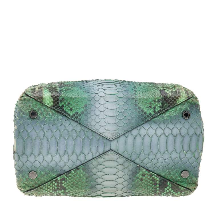 Pre Owned Bvlgari Multicolor Python Leather Shoulder Bag
