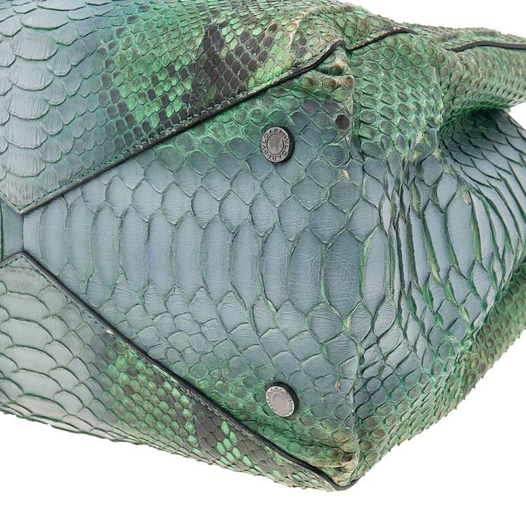 Pre Owned Bvlgari Multicolor Python Leather Shoulder Bag