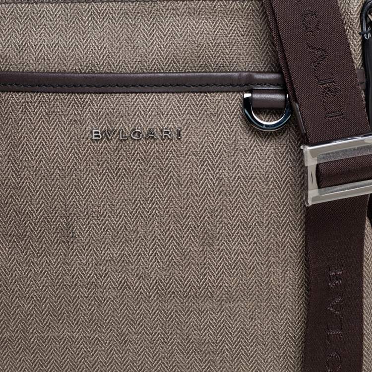 مملوكة مسبقًا Bvlgari Beige Coated Canvas Sling Bag