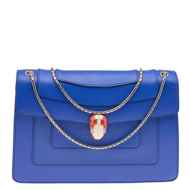 Authentic Bvlgari blue serpenti bag