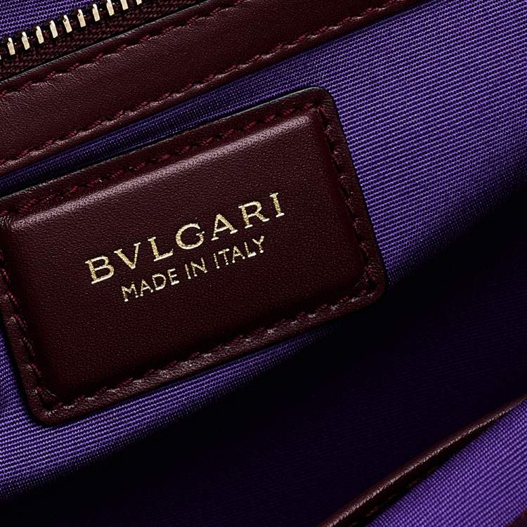 Pre Owned Bvlgari Burgundy Leather Large Serpenti Shoulder Bag