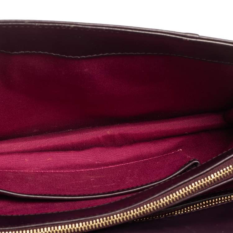 Pre Owned Bvlgari Plum Leather Medium Serpenti Forever Shoulder Bag