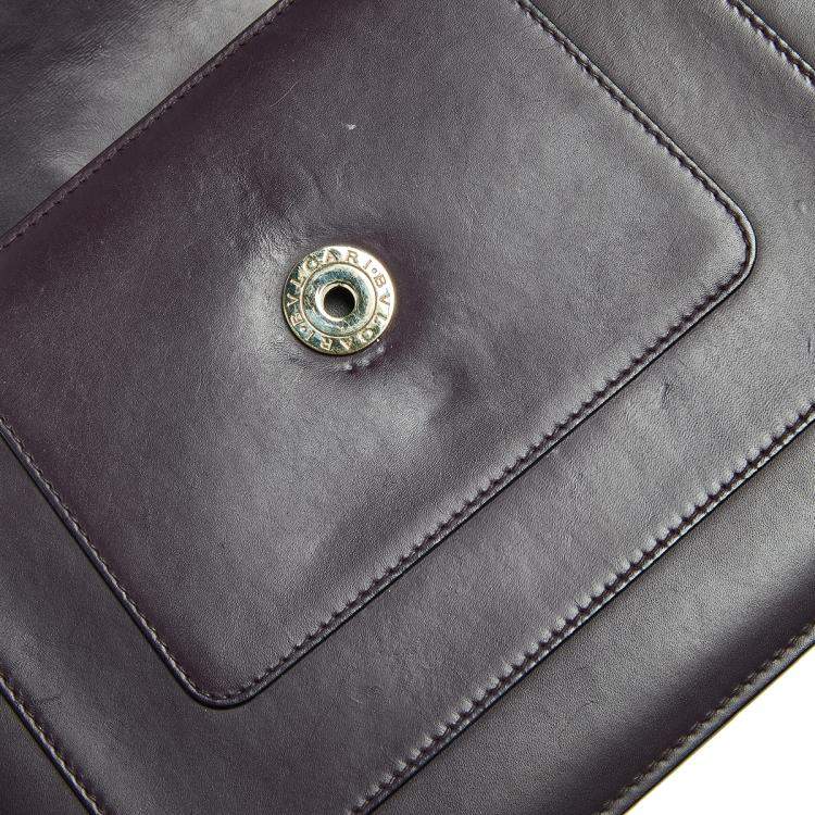 Pre Owned Bvlgari Plum Leather Medium Serpenti Forever Shoulder Bag