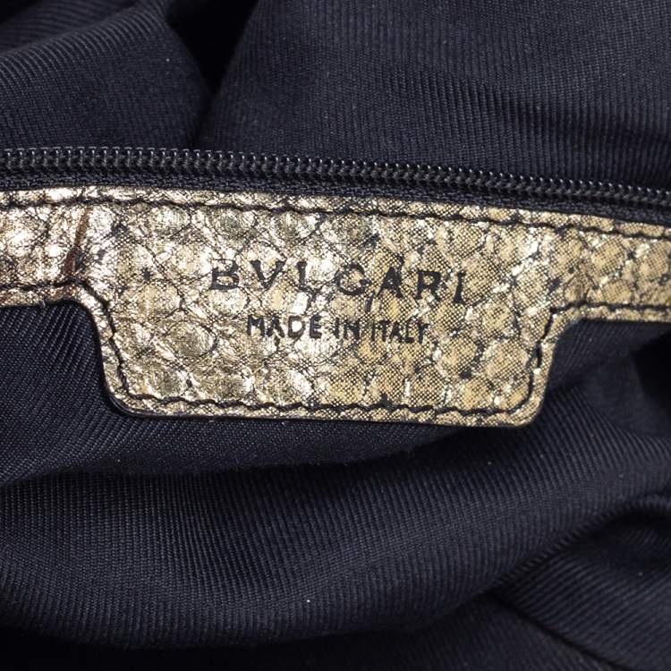 Pre Owned  Bvlgari Gold Python Monete Shoulder Bag