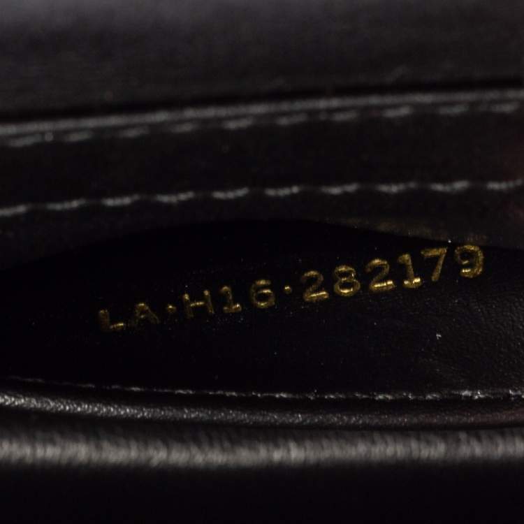 Pre Owned Bvlgari Black Leather And Python Serpenti Forever Chain Clutch