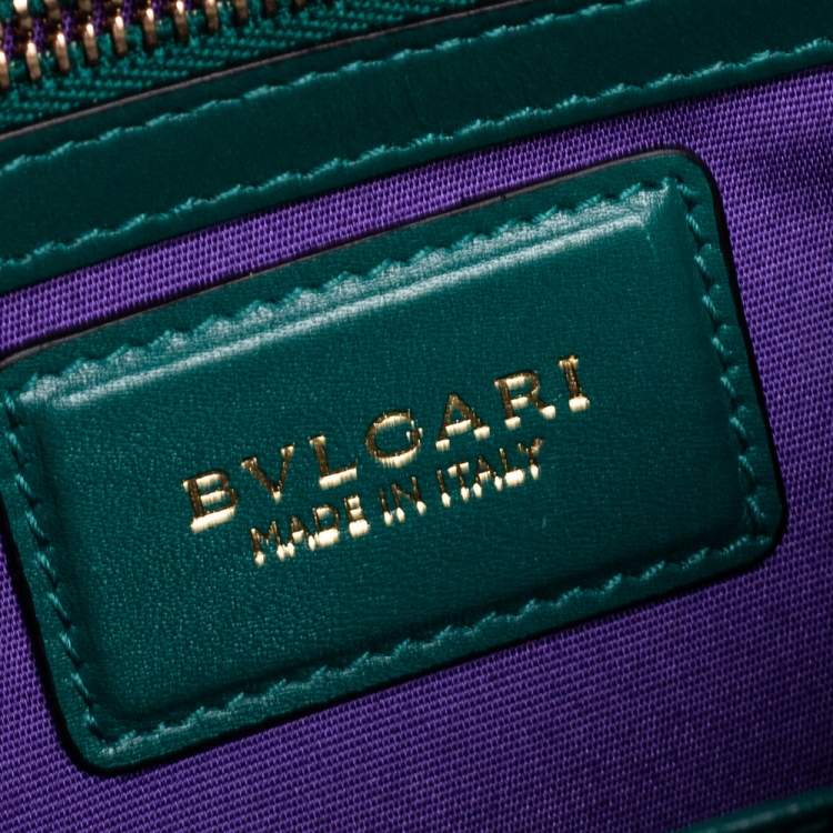 Pre Owned Bvlgari Green Leather Medium Serpenti Forever Shoulder Bag
