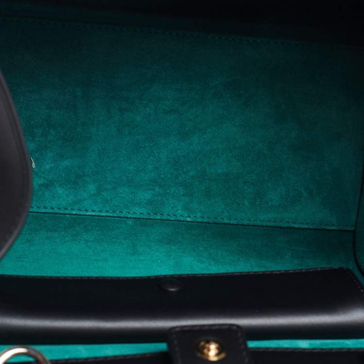 Pre Owned Bvlgari Black Leather and Calf Hair Serpenti Scaglie Tote
