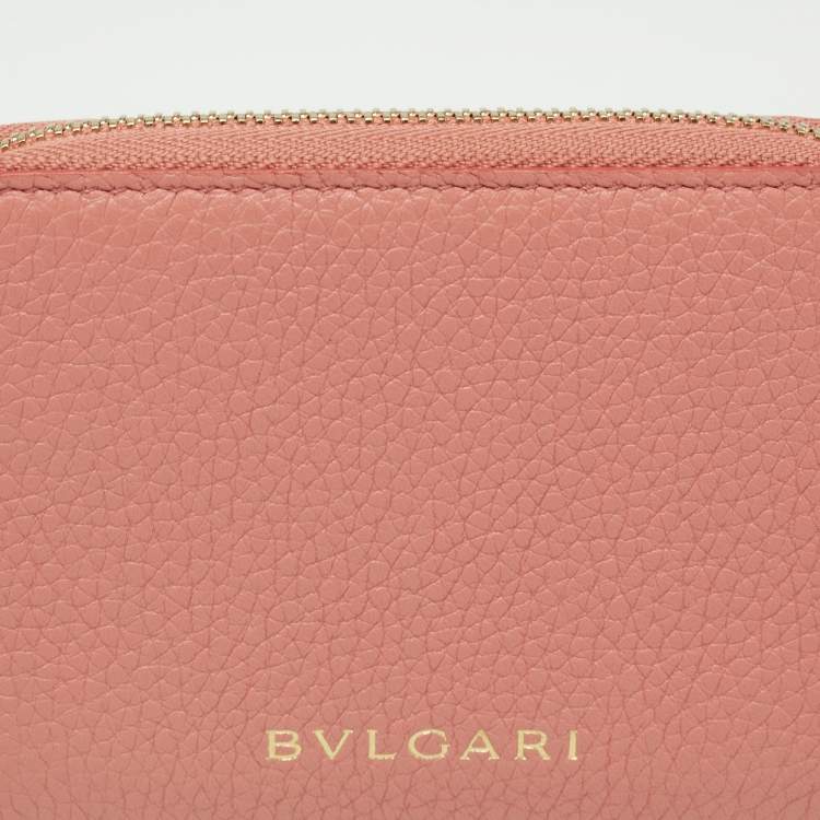 Pre Owned Bvlgari Pink Leather Bvlgari Bvlgari Coin Purse