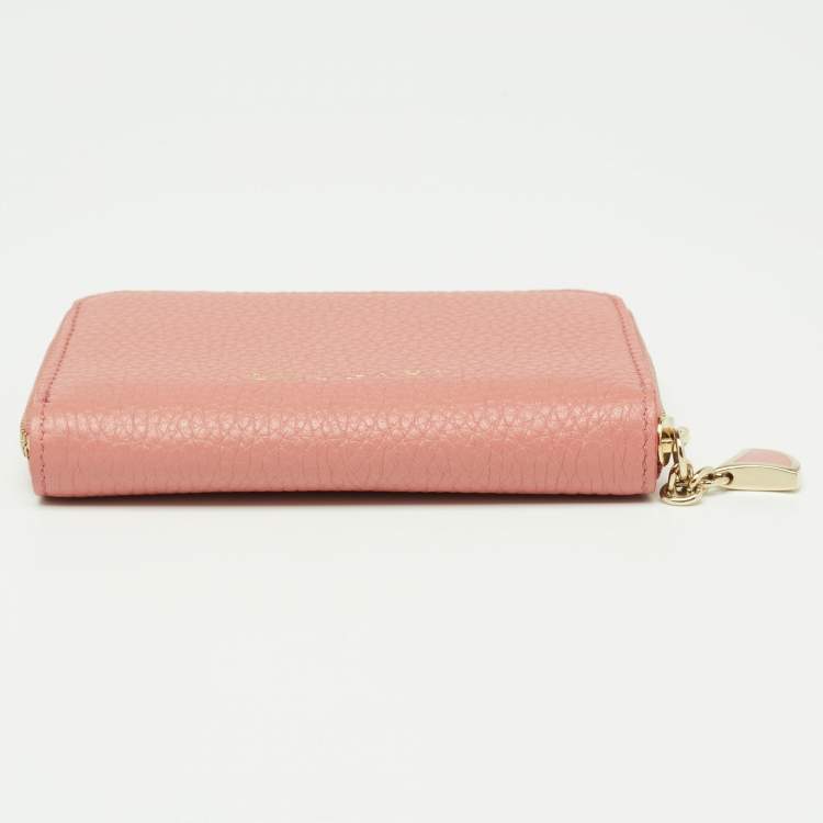 Pre Owned Bvlgari Pink Leather Bvlgari Bvlgari Coin Purse