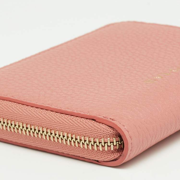 Pre Owned Bvlgari Pink Leather Bvlgari Bvlgari Coin Purse