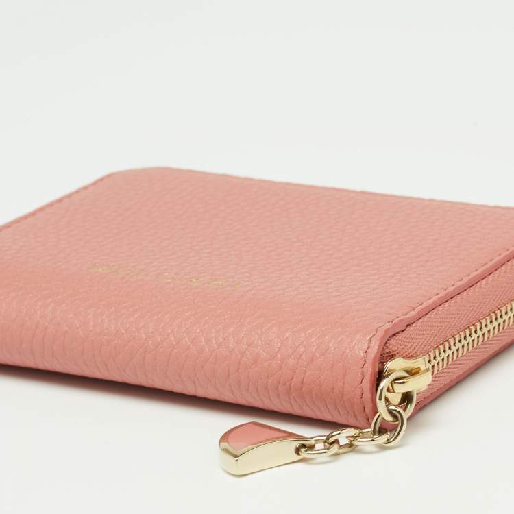 Pre Owned Bvlgari Pink Leather Bvlgari Bvlgari Coin Purse