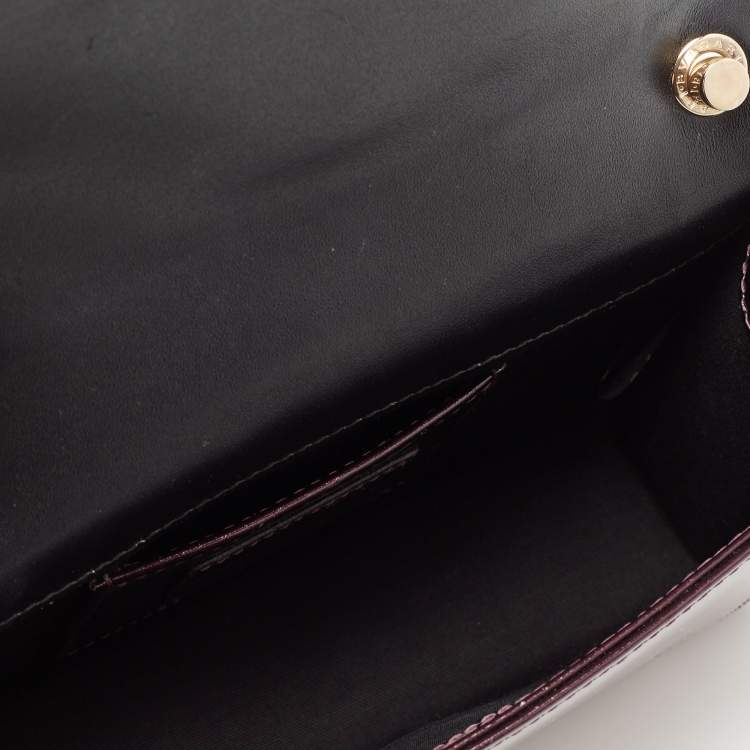 مملوكة مسبقًا Bvlgari Burgundy Patent Leather Serpenti Forever Shoulder Bag