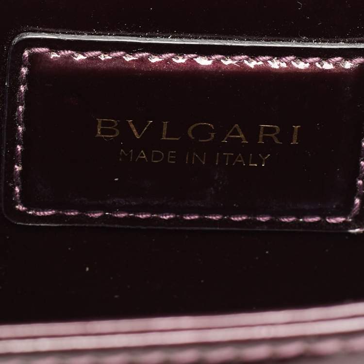 مملوكة مسبقًا Bvlgari Burgundy Patent Leather Serpenti Forever Shoulder Bag