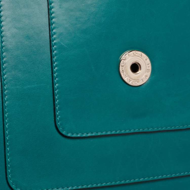 Pre Owned Bvlgari Green Leather Small Serpenti Forever Shoulder Bag