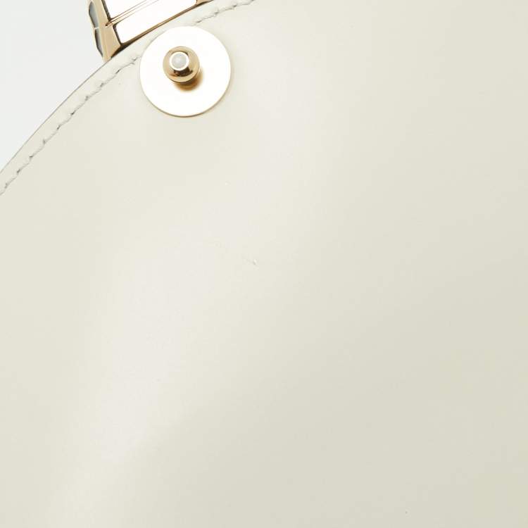 Pre Owned Bvlgari Off White Leather Serpenti Forever Flap Shoulder Bag