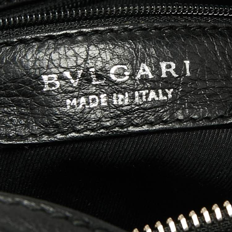 Pre Owned Bvlgari Black Canvas and Leather Satchel