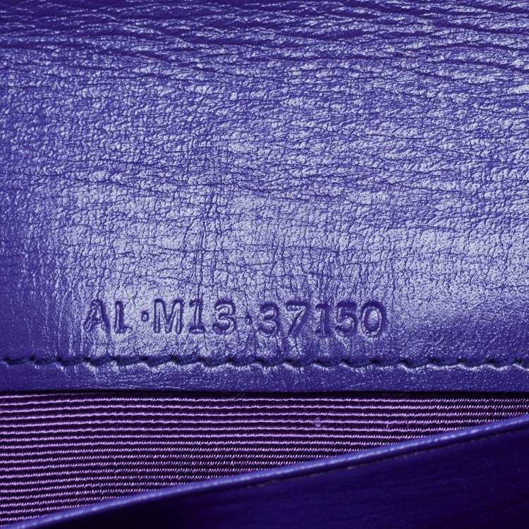 Pre Owned Bvlgari Blue Leather Isabella Rossellini Continental Wallet