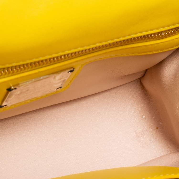 Pre Owned Bvlgari Yellow Soft Matelasse Leather Serpenti Cabochon Shoulder Bag