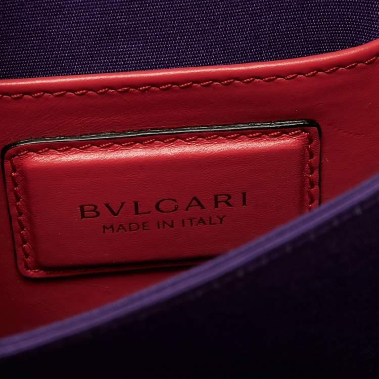 Pre Owned Bvlgari Pink Leather Serpenti Forever Flap Top Handle Bag