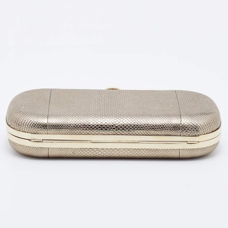 Pre Owned Bvlgari Metallic Gold Karung Chain Clutch