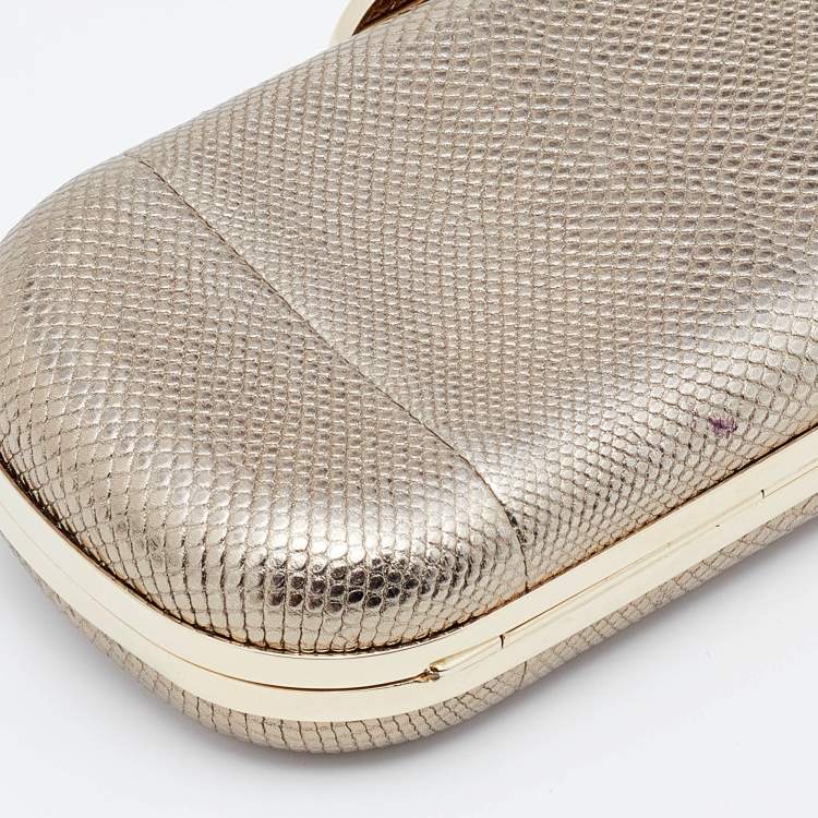 Pre Owned Bvlgari Metallic Gold Karung Chain Clutch