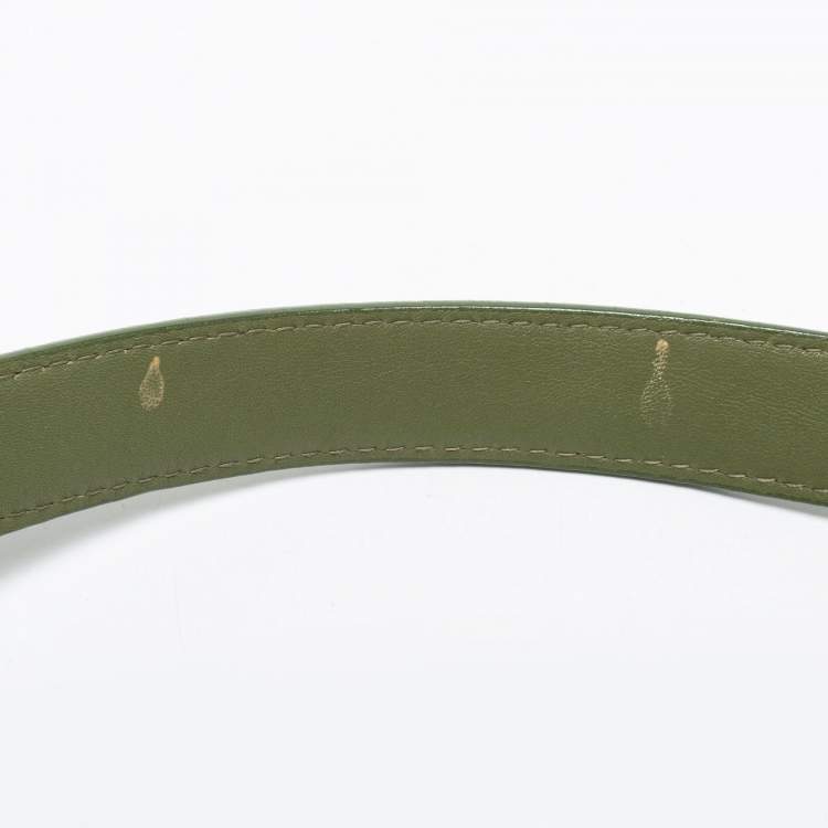 Pre Owned Bvlgari Green Willow Matelassé Leather Monete Tote