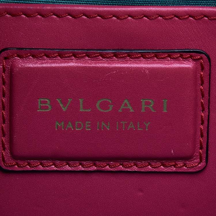 Pre Owned Bvlgari Pink Leather Medium Serpenti Forever Shoulder Bag
