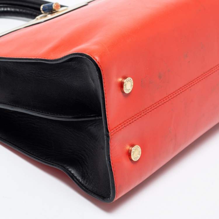 Pre Owned Bvlgari Multicolor Leather Isabella Rossellini Tote