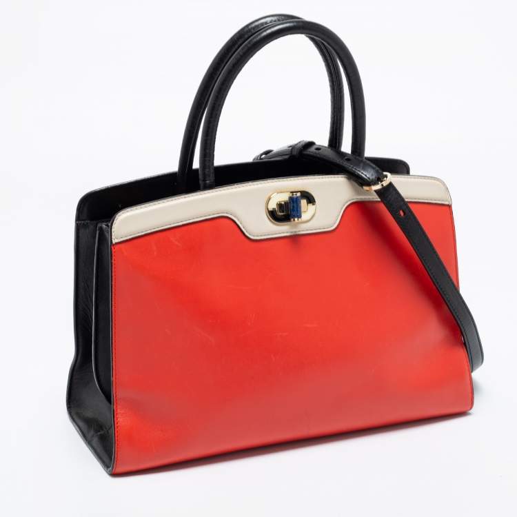 Pre Owned Bvlgari Multicolor Leather Isabella Rossellini Tote