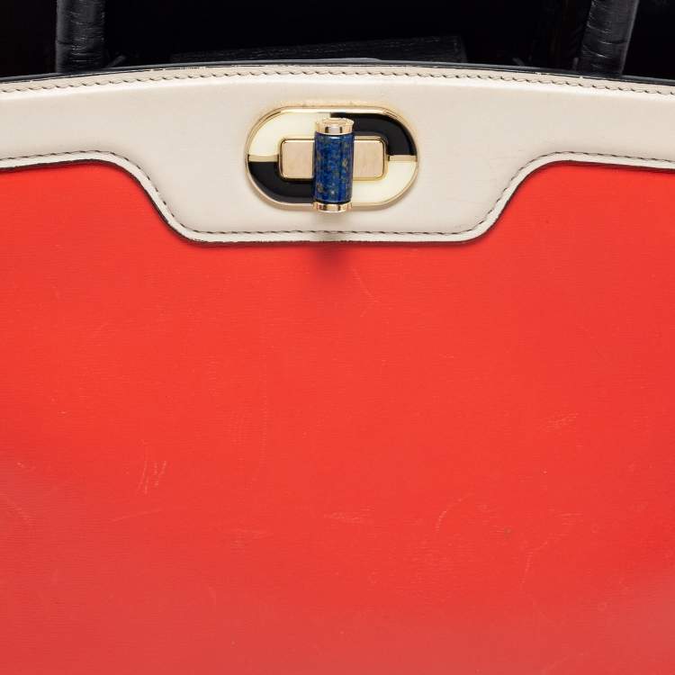 Pre Owned Bvlgari Multicolor Leather Isabella Rossellini Tote