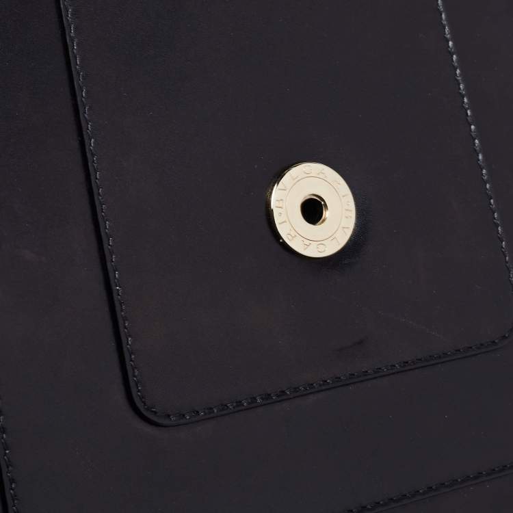 Pre Owned Bvlgari Black Leather Small Serpenti Forever Shoulder Bag