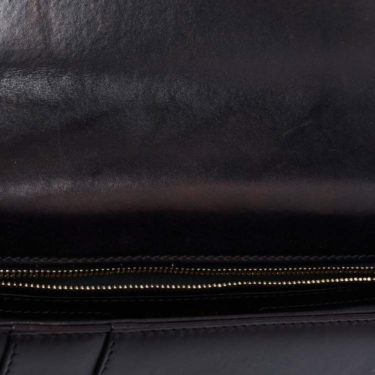 Pre Owned Bvlgari Black Leather Small Serpenti Forever Shoulder Bag