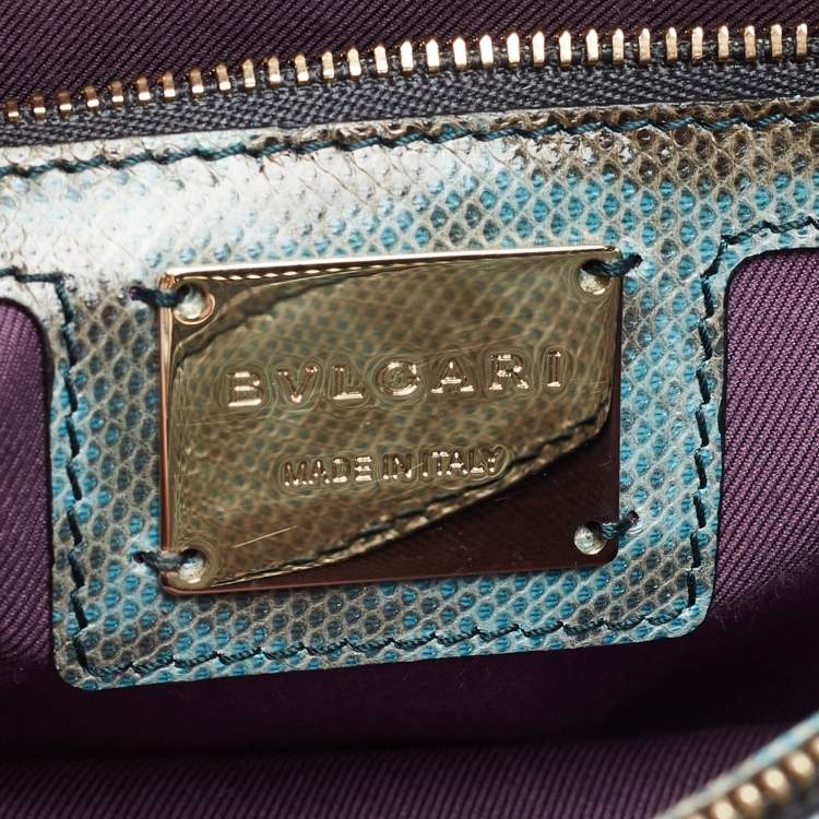 Pre Owned Bvlgari Green Karung Leather Serpenti Forever Shoulder Bag