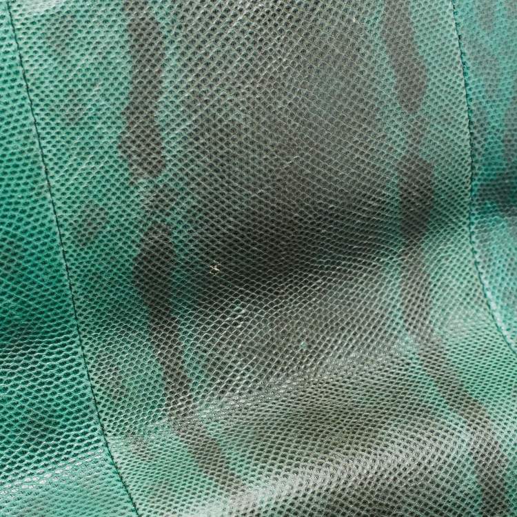 Pre Owned Bvlgari Green Karung Large Serpenti Forever Shoulder Bag