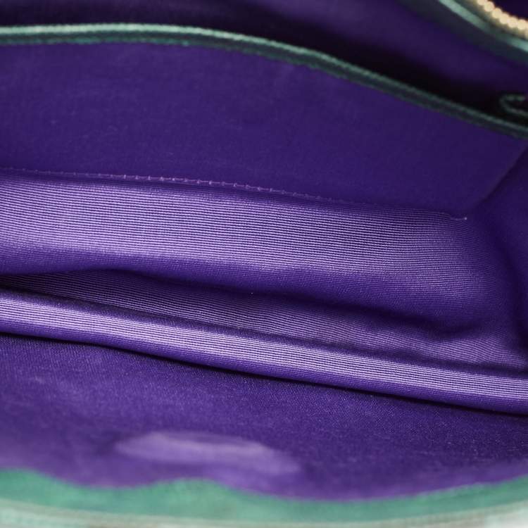 Pre Owned Bvlgari Green Karung Large Serpenti Forever Shoulder Bag