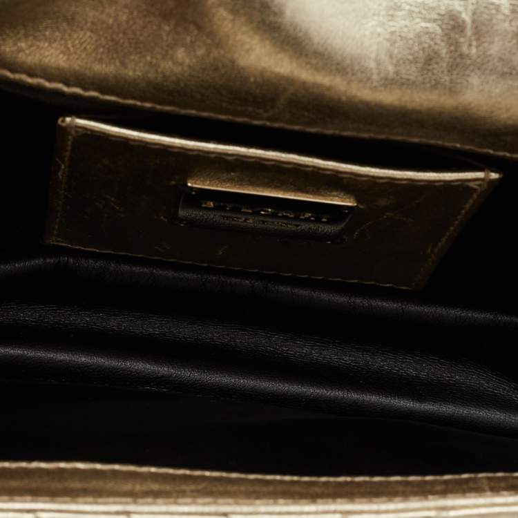Pre Owned Bvlgari Gold Quilted Scaglie Leather Serpenti Forever Shoulder Bag