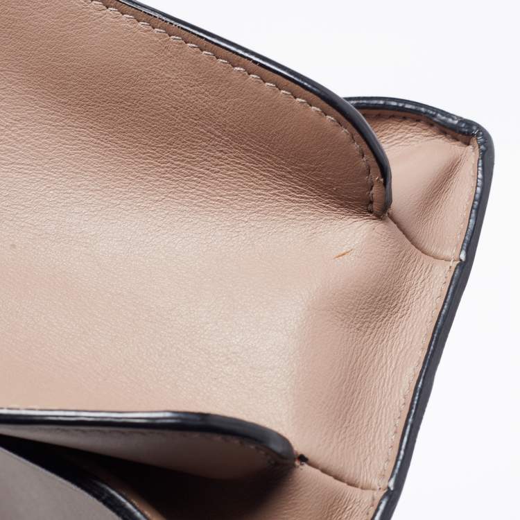 Pre Owned Bvlgari Beige/Black Leather Alba Tote 