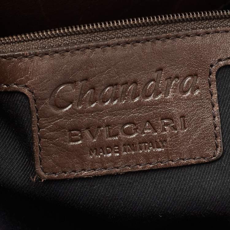 Pre Owned Bvlgari Dark Brown Leather Chandra Hobo