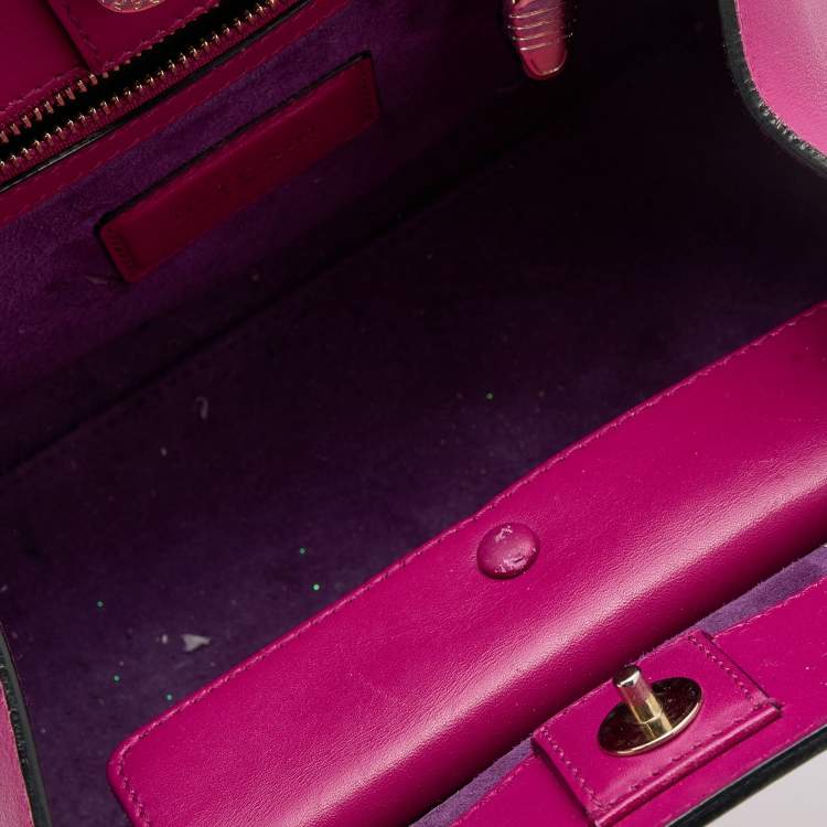 Pre Owned Bvlgari Pink Leather Serpenti Tote