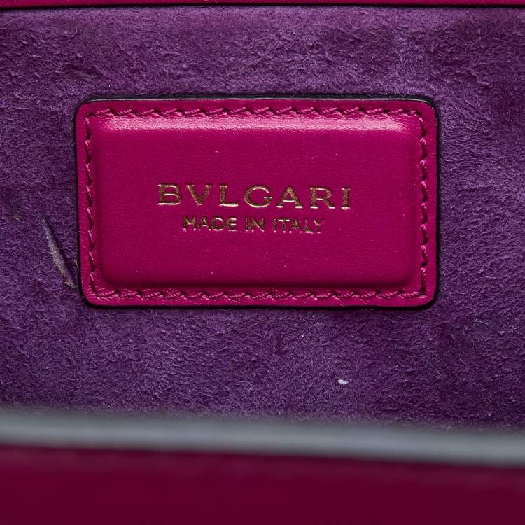 Pre Owned Bvlgari Pink Leather Serpenti Tote