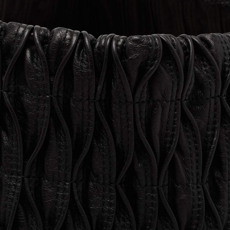 Pre Owned Bvlgari Black Quilted Leather Monete Tote