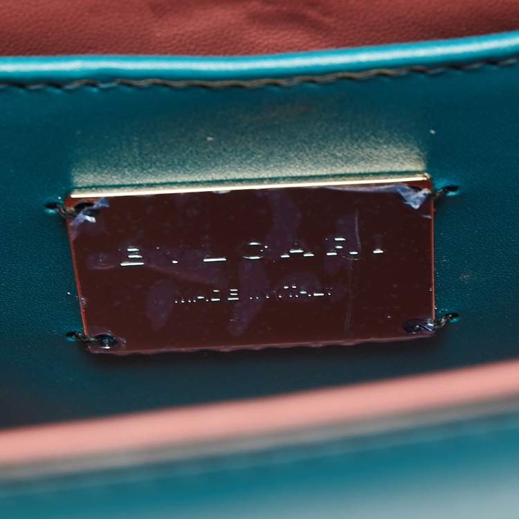 Pre Owned Bvlgari Turquoise Leather Pop Heart Serpenti Forever Shoulder Bag