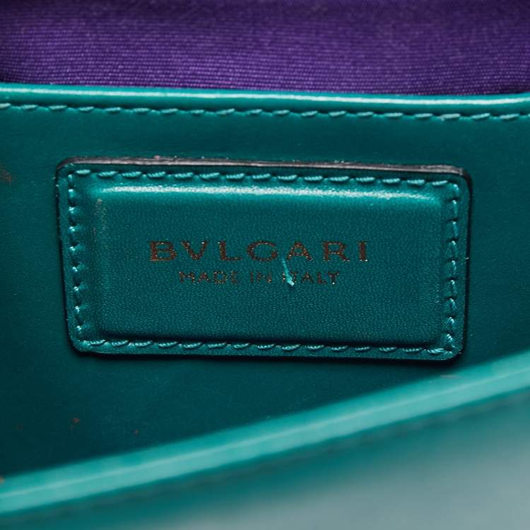 Pre Owned Bvlgari Green Leather Small Serpenti Forever Shoulder Bag