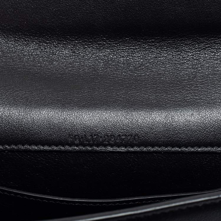 Pre Owned Bvlgari Black Leather Flap Crossbody Bag