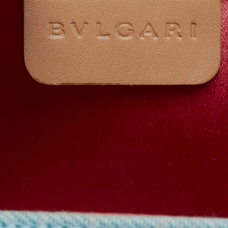 Pre Owned Bvlgari Brown/Light Beige Logo Mania Canvas and Leather Cylinder Bag